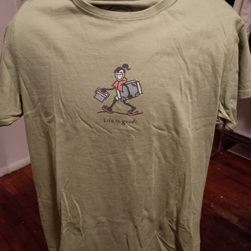 Life is Good Men's Green T-Shirt